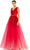 Mac Duggal 20378 - Sleeveless Long Gown Prom Dresses 2 / Red Ombre