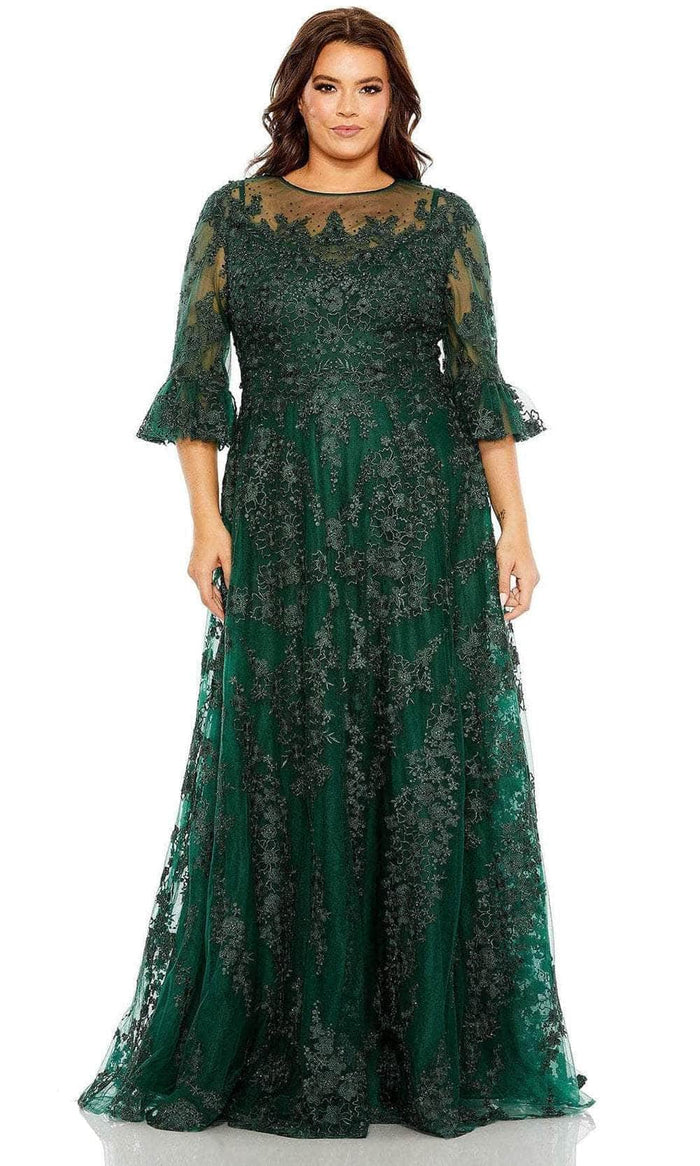 Mac Duggal 20471 - Embroidered Evening Dress Evening Dresses 14W / Emerald