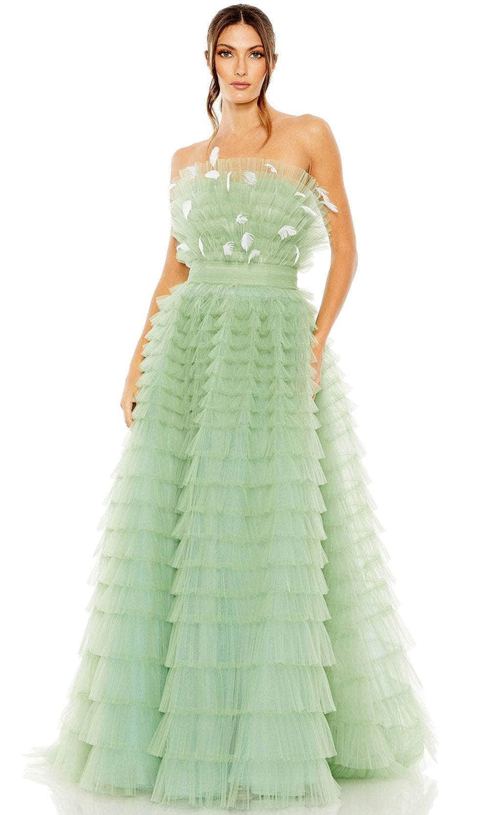 Mac Duggal 20530 - Strapless Ruffled Classic Prom Gown Prom Dresses 2 / Sage