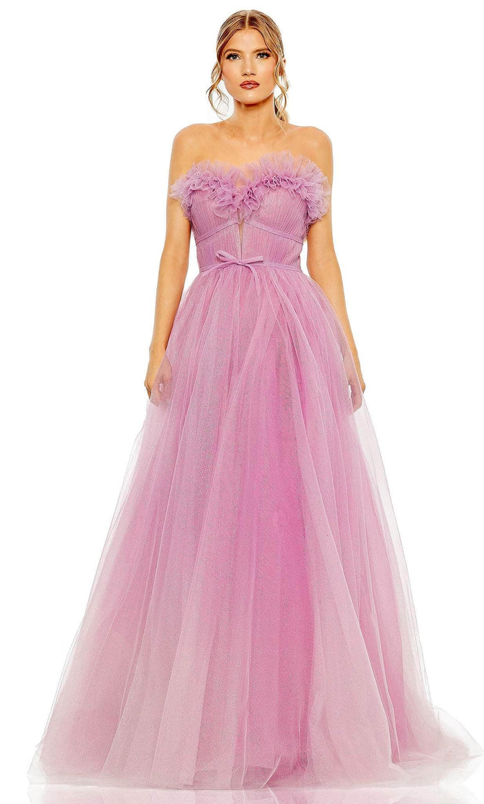 Mac Duggal 20555 - Glitter Tulle Ballgown Ball Gowns 0 / Lilac Ombre