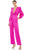 Mac Duggal 2647 - Ruched Waist Plunging V-Neck Jumpsuit Formal Pantsuits 6 / Fuchsia