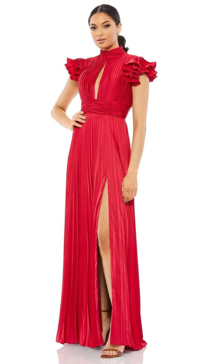 Mac Duggal 26536 - Pleated Bodice High Neck Evening Dress Evening Dresses 2 / Red