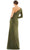 Mac Duggal 55696 - Knotted Waist Asymmetric Evening Gown Evening Dresses