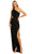 Mac Duggal 6084 - Leaf Detailed Evening Dress Evening Dresses 0 / Black