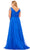 Mac Duggal 67723 - Beaded Cap Sleeve High Slit Gown Prom Dresses