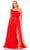 Mac Duggal 67727 - Asymmetrical Beaded Trim Prom Gown Prom Dresses 14 / Red