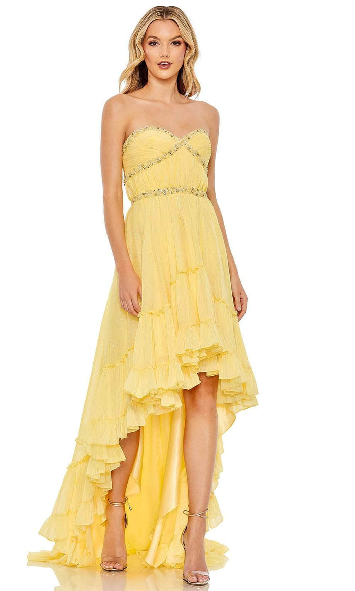 Mac Duggal 68096 - Sweetheart Prom Dress Prom Dresses 0 / Lemon