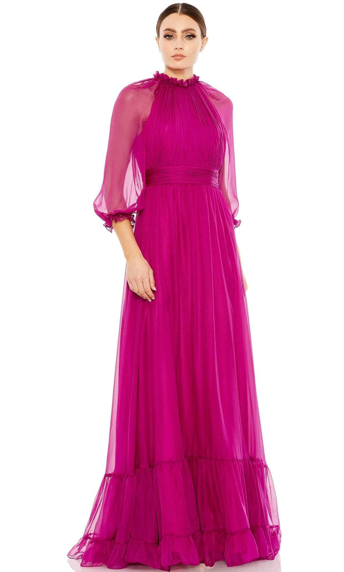 Mac Duggal 68225 - High Neck Dress Evening Dresses 2 / Magenta