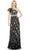 Mac Duggal 70160 - Floral Evening Dress Evening Dresses 0 / Black Multi