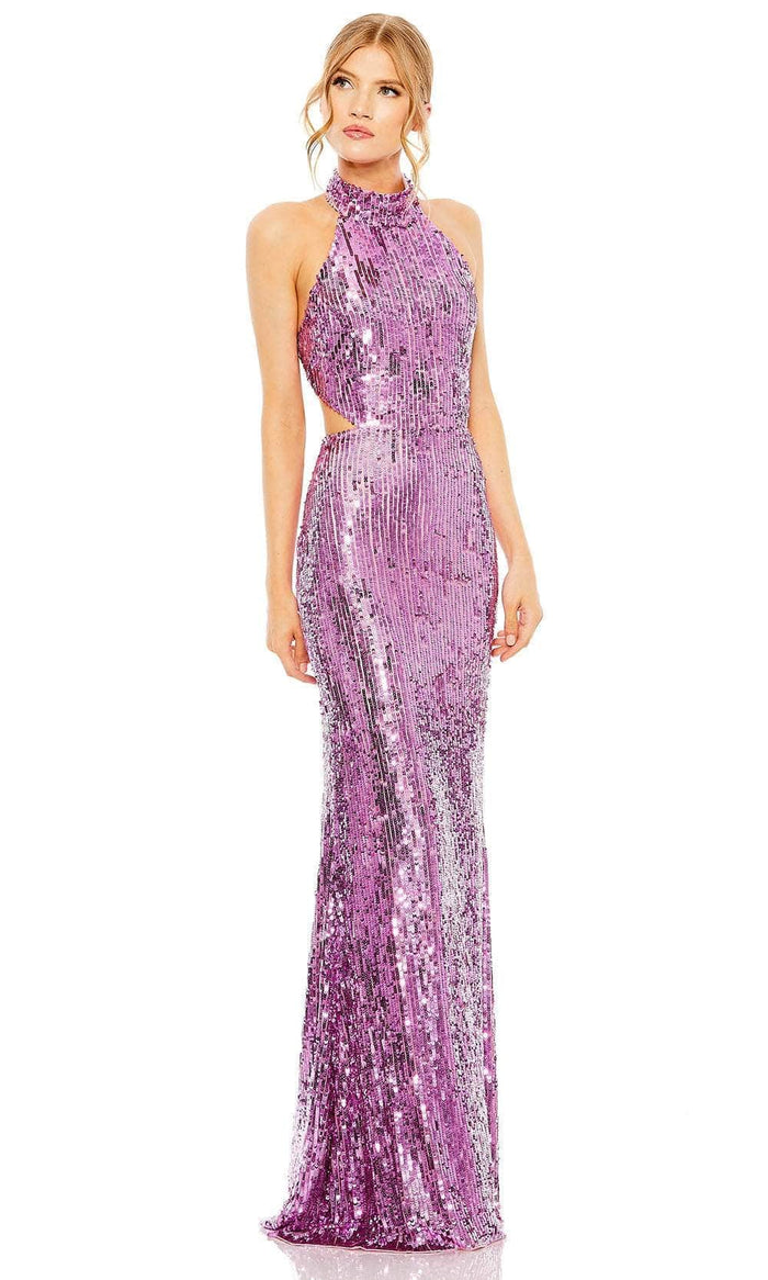 Mac Duggal 93976 - Fully Sequined Halter Evening Dress Evening Dresses 0 / Orchid