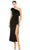 Mac Duggal A68147 - Feathered One-Shoulder Dress Cocktail Dresses 0 / Black