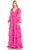 Mac Duggal A68223 - Ruffled Evening Dress Evening Dresses 2 / Fuchsia