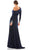 Mac Duggal Evening - 12231 One-Shoulder Asymmetrical Long Gown Evening Dresses 10 / Midnight Blue