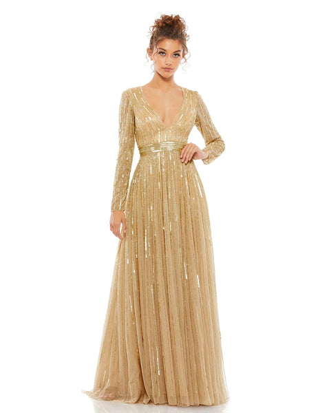 Shop Gold designer Gowns for Women Online | Aza Fashions