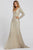 Mac Duggal Evening - 5021D Sequined Long Sleeves Gown Evening Dresses 0 / Nude