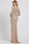 Mac Duggal Evening - 5124D Long Sleeves Sequin Embellished Evening Dress Evening Dresses 4 / Olive