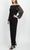 Marina 267261 - Off Shoulder Embellished Long Sleeve Jumpsuit Special Occasion Dress