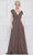 Marsoni by Colors - M251 V Neck Off Shoulder A-Line Gown Mother of the Bride Dresses