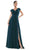 Marsoni by Colors - M251 V Neck Off Shoulder A-Line Gown Mother of the Bride Dresses