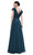 Marsoni by Colors - M251 V Neck Off Shoulder A-Line Gown Mother of the Bride Dresses