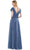 Marsoni by Colors - M251 V Neck Off Shoulder A-Line Gown Mother of the Bride Dresses