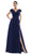 Marsoni by Colors - M251 V Neck Off Shoulder A-Line Gown Mother of the Bride Dresses