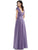 Marsoni by Colors - M251 V Neck Off Shoulder A-Line Gown Mother of the Bride Dresses