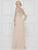 Marsoni by Colors M261 - V-Neck Knotted Formal Gown Mother of the Bride Dresses 14 / Dark Taupe