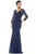 Marsoni by Colors M261 - V-Neck Knotted Formal Gown Mother of the Bride Dresses 14 / Dark Taupe