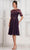 Marsoni by Colors M286S - Sequin Lace Knee-Length Cocktail Dress Special Occasion Dress 6 / Eggplant