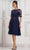 Marsoni by Colors M286S - Sequin Lace Knee-Length Cocktail Dress Special Occasion Dress 6 / Navy