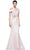 Marsoni by Colors - MV1003 Off Shoulder Jewel Accented Mermaid Gown Mother of the Bride Dresses 4 / Blush