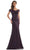 Marsoni by Colors - MV1003 Off Shoulder Jewel Accented Mermaid Gown Mother of the Bride Dresses 4 / Eggplant