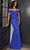 Marsoni by Colors - MV1003 Off Shoulder Jewel Accented Mermaid Gown Mother of the Bride Dresses 4 / Royal