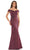 Marsoni by Colors - MV1003 Off Shoulder Jewel Accented Mermaid Gown Mother of the Bride Dresses 4 / Wine