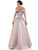 Marsoni by Colors - MV1008 Floral Beaded Surplice Off Shoulder Gown Mother of the Bride Dresses