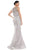 Marsoni by Colors MV1047- Bateau Floral Lace Formal Dress Mother of the Bride Dresses 14 / Taupe