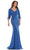 Marsoni by Colors MV1159 - Quarter Cape Sleeve Formal Gown Mother of the Bride Dresses 4 / Teal