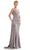 Marsoni by Colors MV1246 - Cowl Illusion Back Formal Gown Special Occasion Dress 4 / Taupe