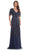 Marsoni by Colors MV1259 - Flutter Sleeve Sequin Evening Dress Special Occasion Dress 6 / Navy