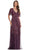 Marsoni by Colors MV1259 - Flutter Sleeve Sequin Evening Dress Special Occasion Dress 6 / Wine