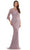 Marsoni by Colors MV1263 - Quarter Sleeve Beaded Evening Dress Special Occasion Dress 4 / Dusty Rose