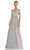 Marsoni by Colors MV1265 - Fold-Over Off Shoulder Formal Gown Special Occasion Dress 4 / Charcoal