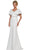 Marsoni by Colors MV1268 - Flutter Sleeve Mermaid Formal Gown Special Occasion Dress 4 / Silver