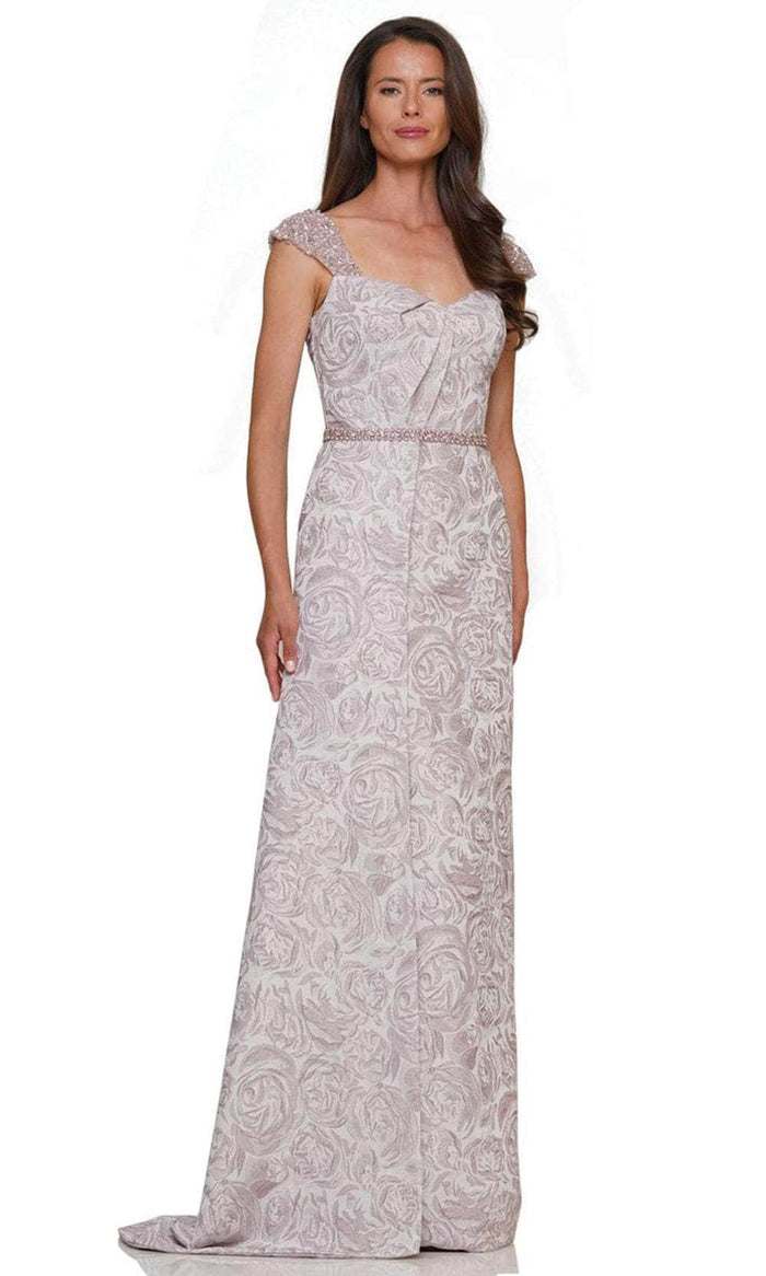 Marsoni by Colors MV1269 - Rhinestone Embellished Sleeveless Long Gown Mother of the Bride Dresses 4 / Mauve