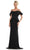 Marsoni by Colors MV1271 - Cold Shoulder Evening Dress Special Occasion Dress 4 / Black