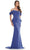 Marsoni by Colors MV1271 - Cold Shoulder Evening Dress Special Occasion Dress 4 / Deep Royal