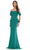 Marsoni by Colors MV1271 - Cold Shoulder Evening Dress Special Occasion Dress 4 / Emerald