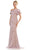 Marsoni by Colors MV1272 - Asymmetric Beaded Lace Formal Gown Special Occasion Dress 4 / Mauve