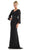 Marsoni by Colors MV1273-1 - Ballon Long Sleeve V-Neck Long Gown Mother of the Bride Dresses 28 / Peacock